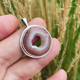 Laguna Agate and Sterling Silver Pendant