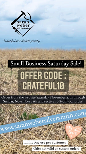 Small Business Saturday Discount Code!