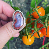 Mexican Agate and Sterling Silver Ring