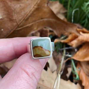 Jasper and Sterling Silver Ring