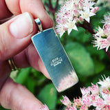 Moss Agate and Sterling Silver Pendant