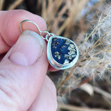 Pyrite in Schist and Sterling Silver Earrings