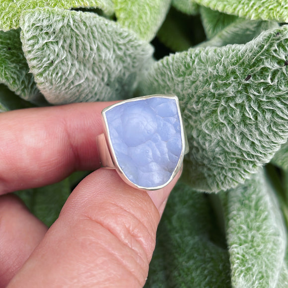 Botryoidal Chalcedony and Sterling Silver Ring