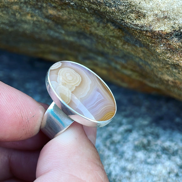 Coyomito Agate and Sterling Silver Ring