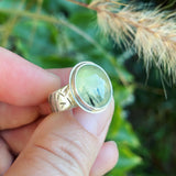 Prehnite and Sterling Silver Ring