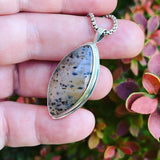 Montana Moss Agate and Sterling Silver Pendant