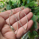 Sterling Silver Marquise Earrings - Large