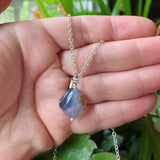 Blue Chalcedony and Sterling Silver Necklace