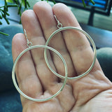 Extra Large Sterling Silver Circles