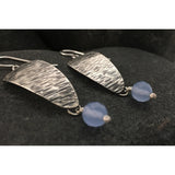 Blue Chalcedony and Sterling Silver Earrings