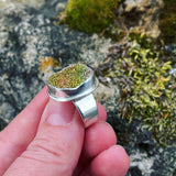 Rainbow Pyrite and Sterling Silver Ring