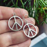 Sterling Silver Peace Earrings