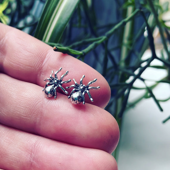 Sterling Silver Spider Post Earrings