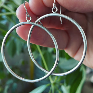 Extra Large Sterling Silver Circles