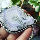Laguna Agate and Sterling Silver Necklace-
