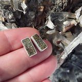 Rainbow Pyrite and Sterling Silver Post Earrings