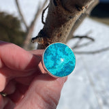 Chrysocolla and Sterling Silver ring