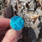 Chrysocolla and Sterling Silver ring