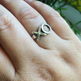 "XO" Sterling Silver Ring