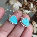 Drusy Chrysocolla and sterling Silver Earrings