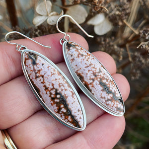 Pink River Jasper and Sterling Silver Earrings