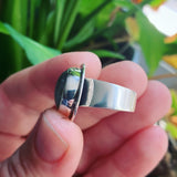 Prehnite and Sterling Silver Ring