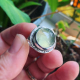 Prehnite and Sterling Silver Ring