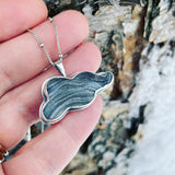 Concho Rose Drusy and Sterling Silver Cloud Pendant
