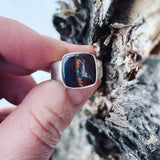 Koroit Boulder Opal and Sterling Silver Ring