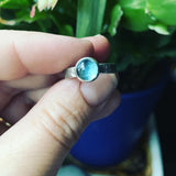 Swiss Blue Topaz and Sterling Silver Ring