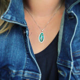 Hubei Turquoise and Sterling Silver Pendant